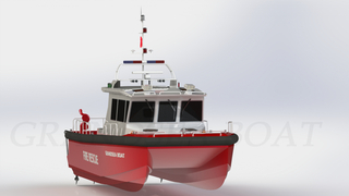 43ft Aluminum Catamaran High Speed Fire Fighting And Rescue Boat for Sale