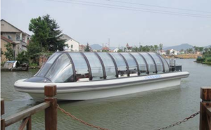 China 38ft 40 Passenger FRP Color Water Taxi Boat for Sale