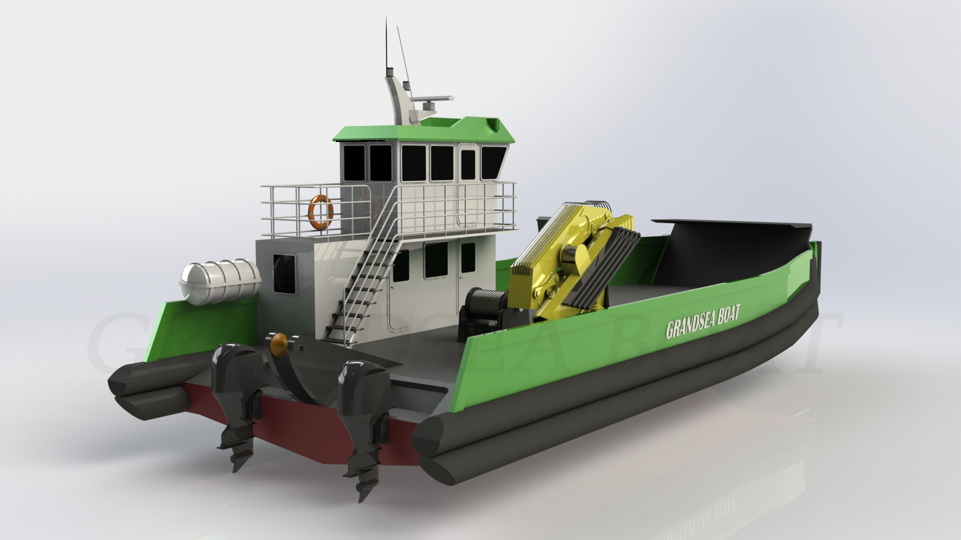  18m Aluminum Landing Craft Multi-purpose Work Barge Boat for Sale